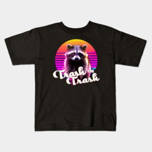 trick or trash - retrowave Kids T-Shirt